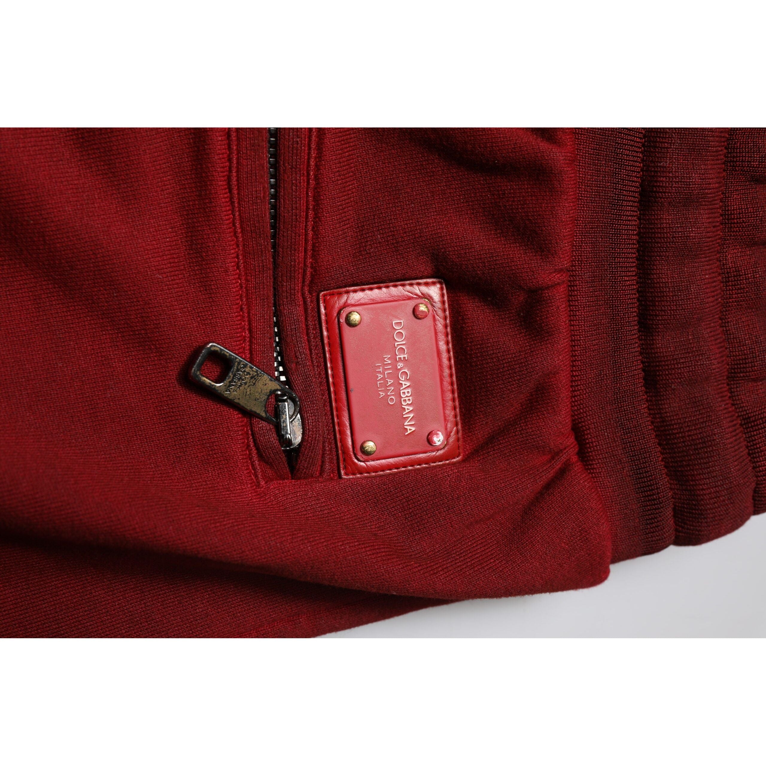 Dolce & Gabbana Bordeaux Cotton Bermuda Sweatshorts Shorts