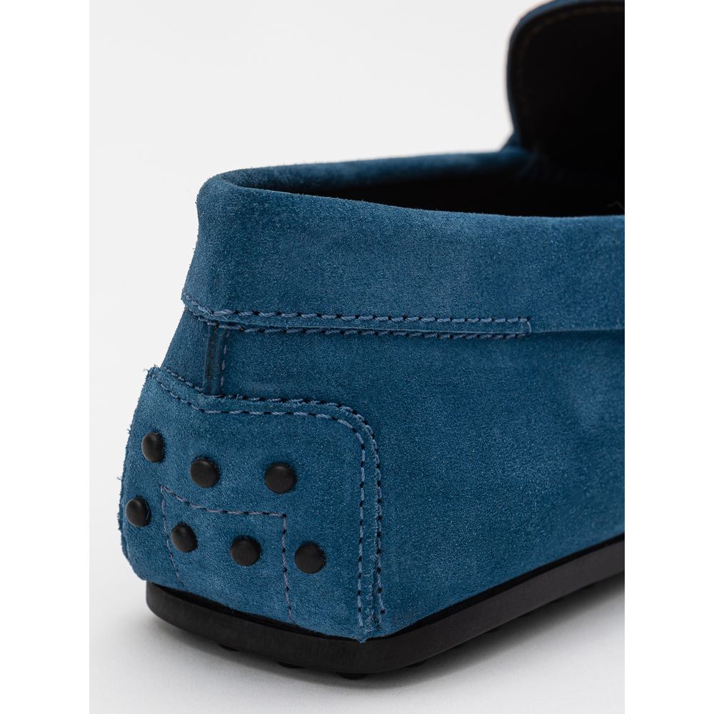 Tod's Blue Suede Leather Loafer – Italian Elegance Redefined