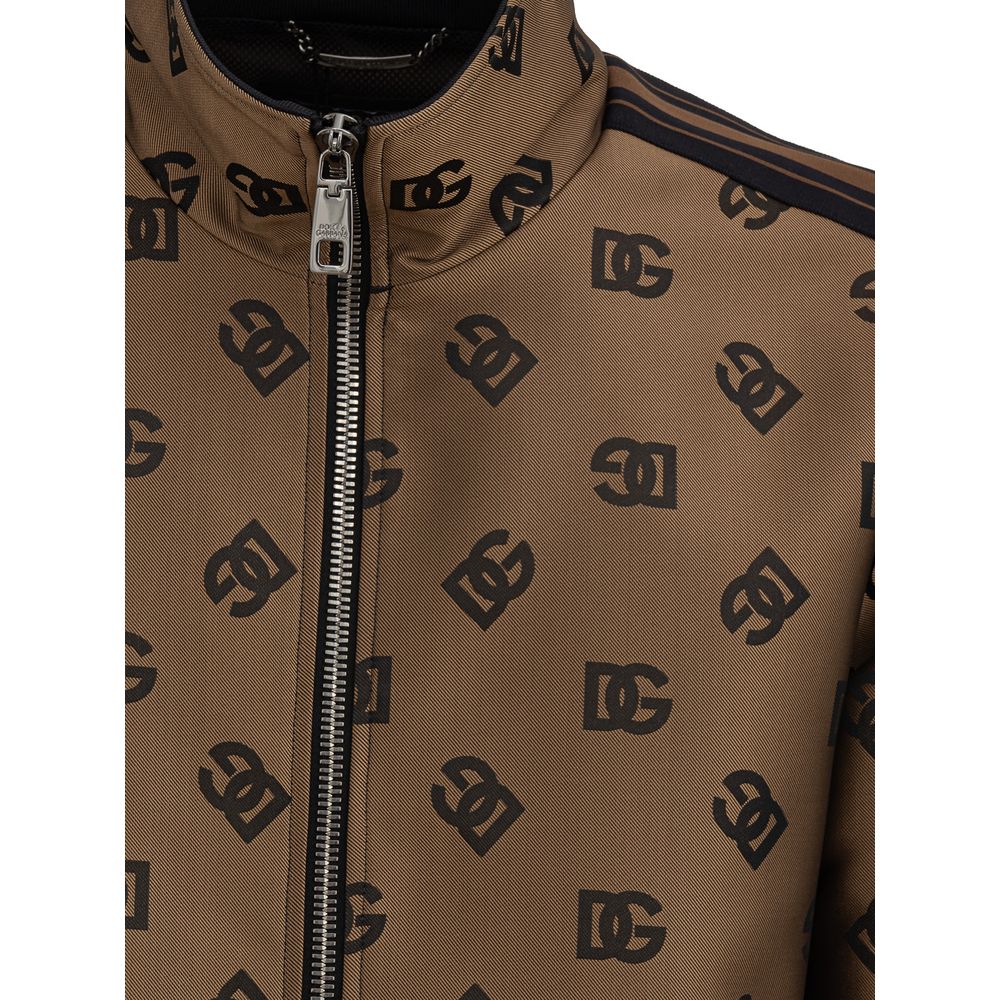 Dolce & Gabbana Brown Wool Jacket for Elevated Style