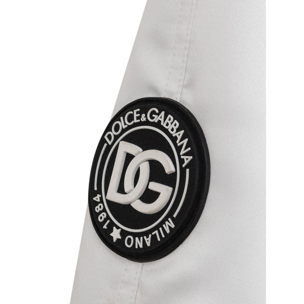 Dolce & Gabbana White Cotton Jacket for Timeless Elegance