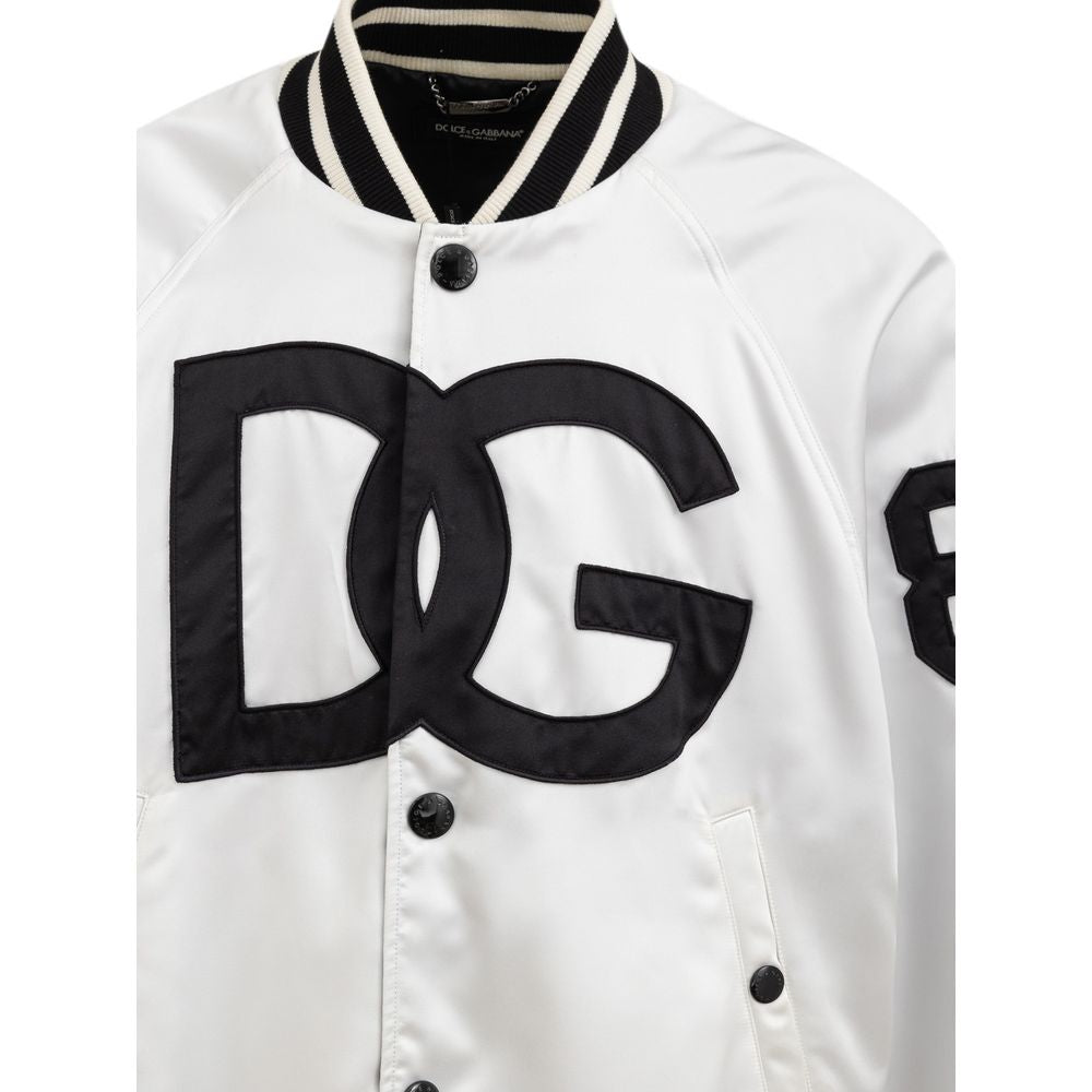 Dolce & Gabbana White Cotton Jacket for Timeless Elegance