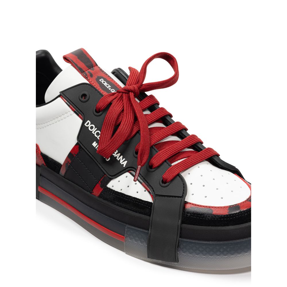 Dolce & Gabbana Multicolor Leather Sneaker for Effortless Style