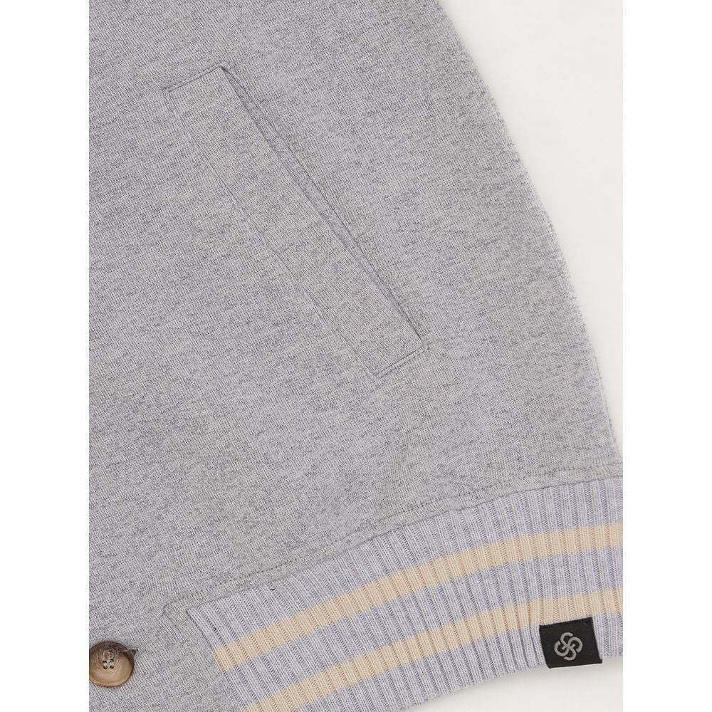 Gran Sasso Gray Cotton Jacket for Effortless Elegance