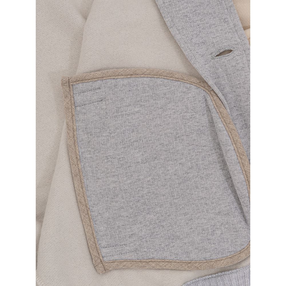 Gran Sasso Gray Cotton Jacket for Effortless Elegance