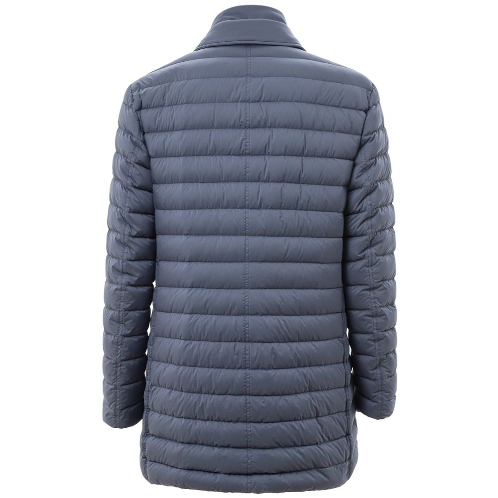 Herno Blue Water-Resistant Nylon Jacket