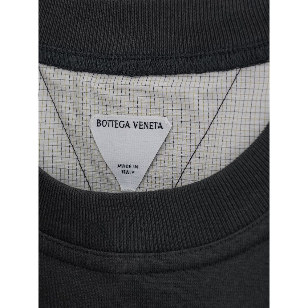 Bottega Veneta Gray Cotton T-Shirt for Effortless Elegance