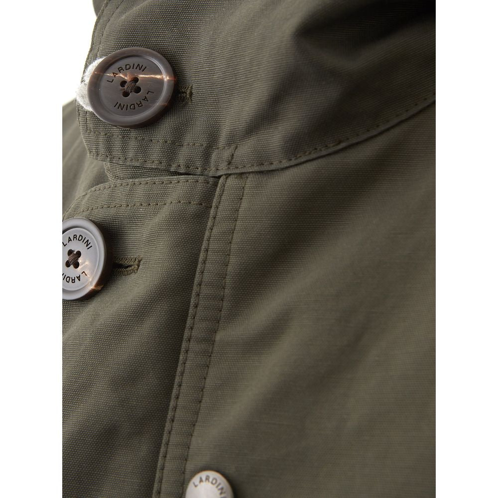 Lardini Green Cotton Jacket for Elevated Outerwear Style