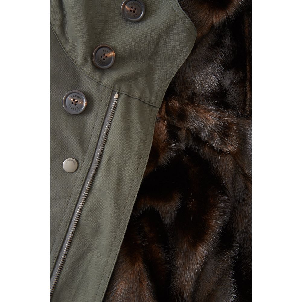 Lardini Green Cotton Jacket for Elevated Outerwear Style