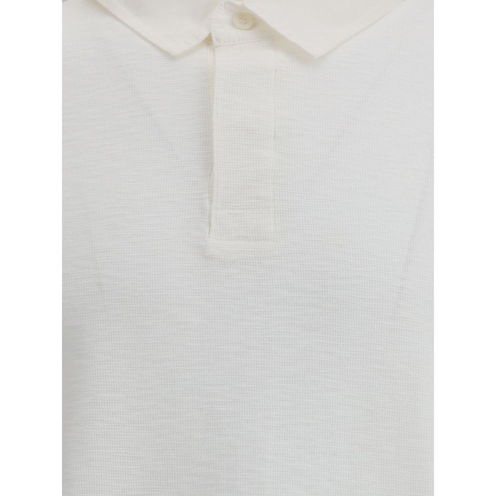 Sunflower Yellow Cotton Waffle Rugby Polo Shirt for Elevated Wardrobe