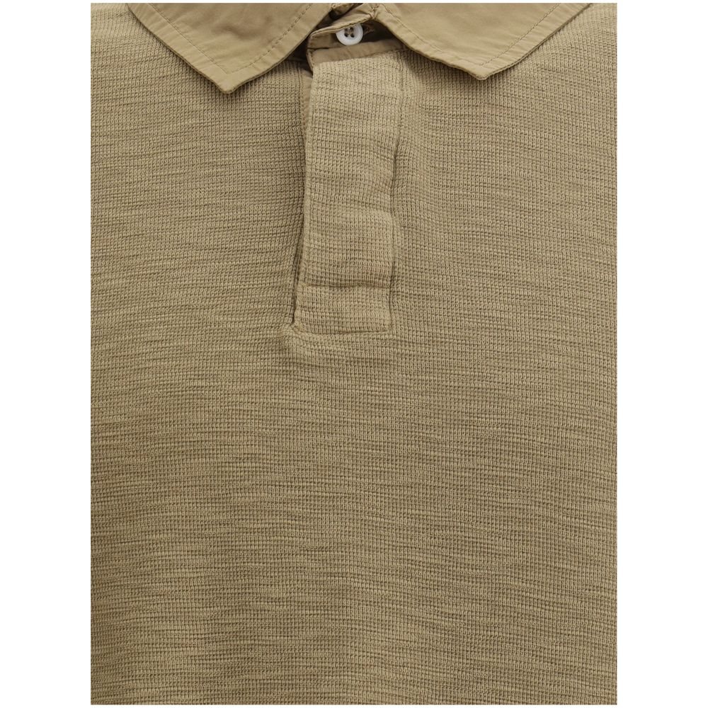 Sunflower Yellow Cotton Rugby Waffle Polo Shirt