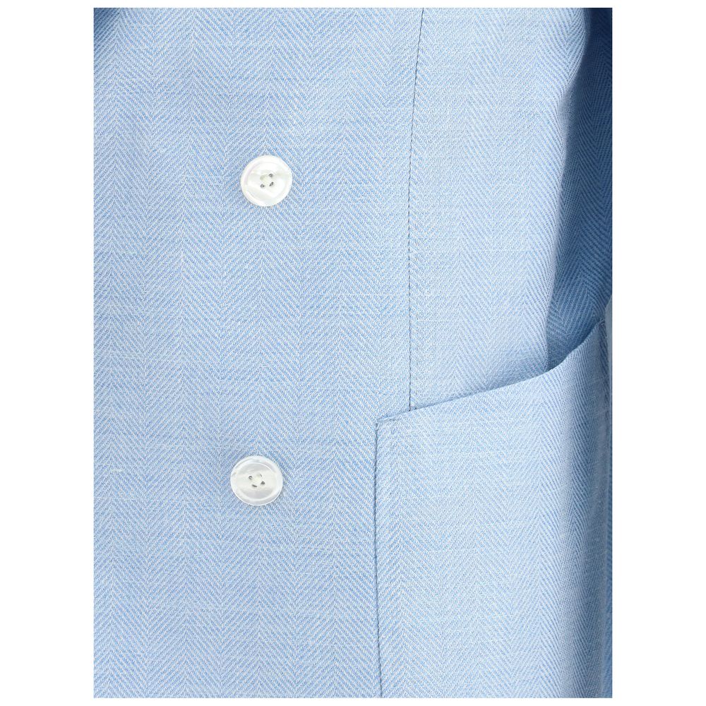 Gi Capri Navy Virgin Wool Blazer for Timeless Elegance