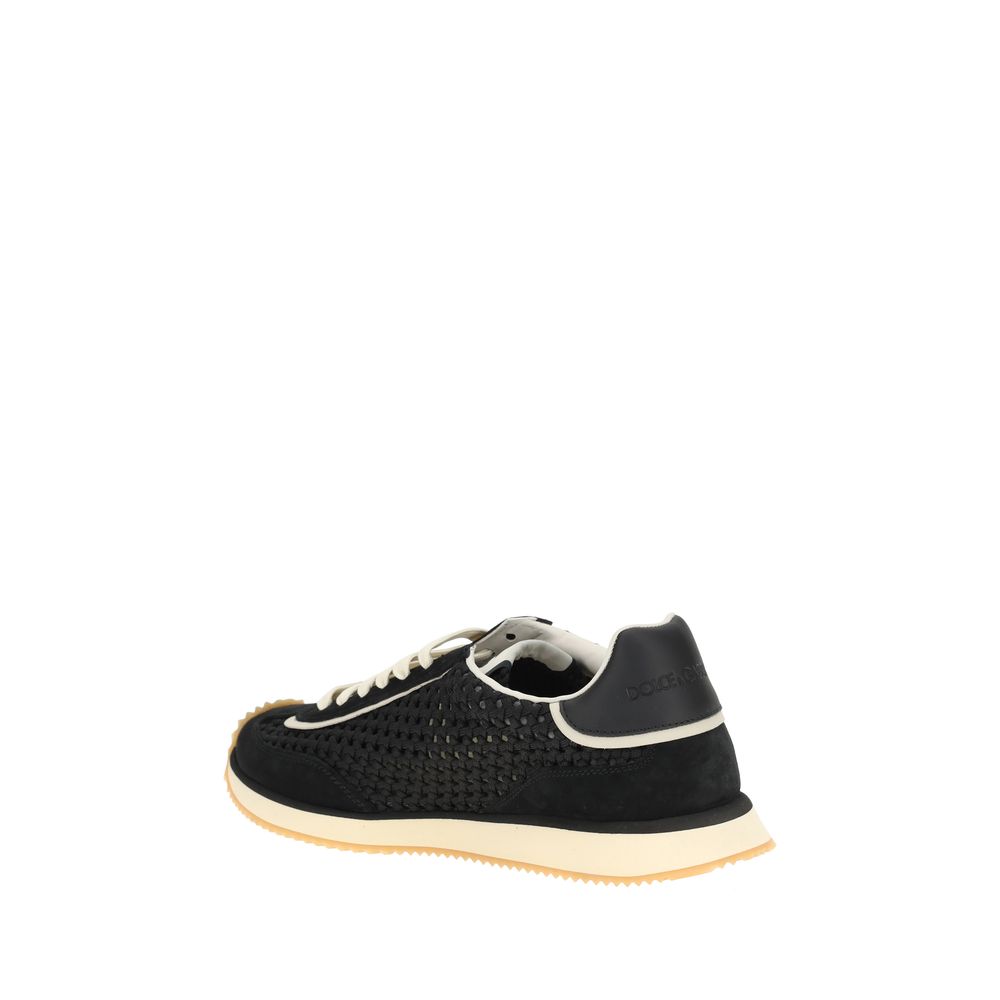 Dolce & Gabbana White Leather Sneaker Bassa Intr.Fettuccia