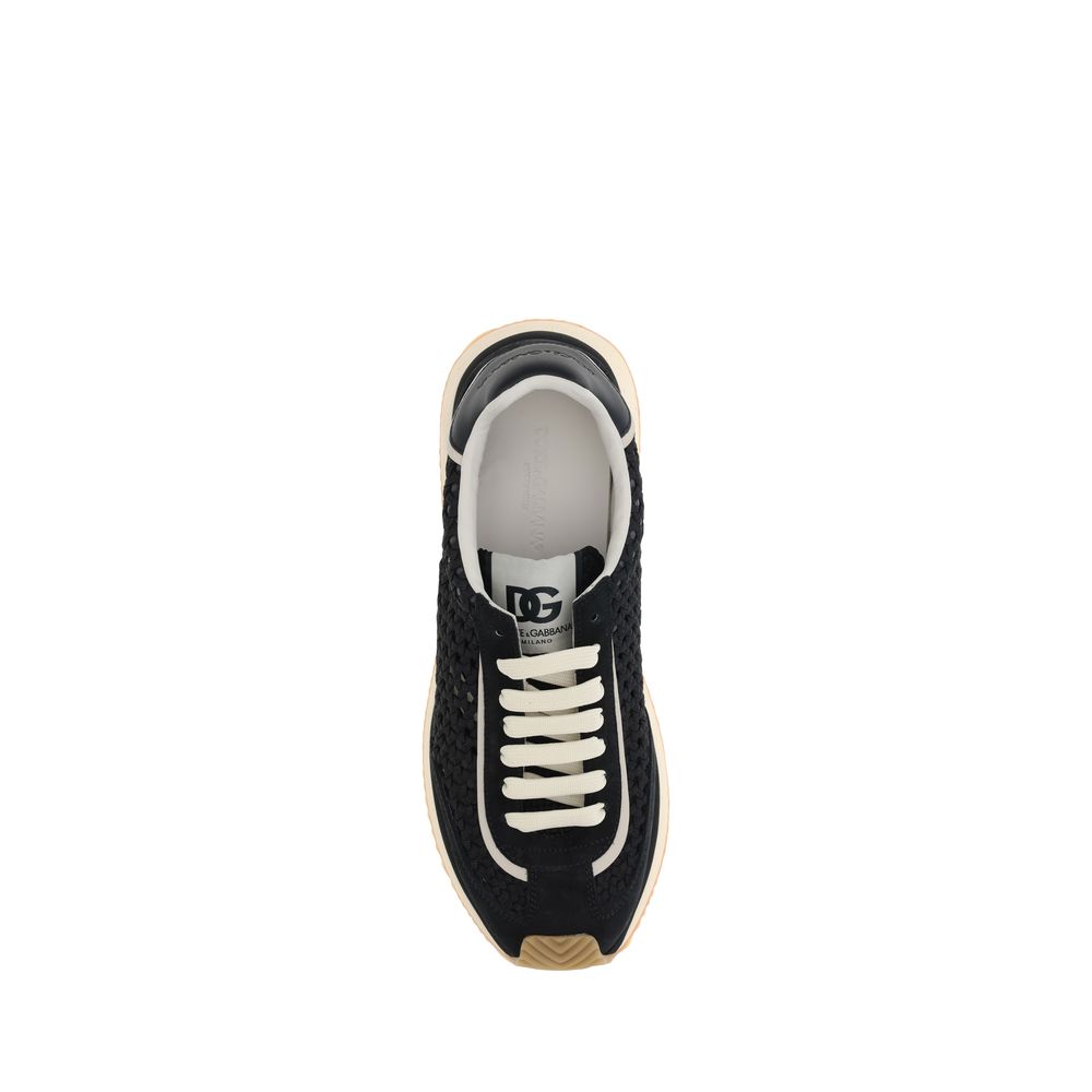 Dolce & Gabbana White Leather Sneaker Bassa Intr.Fettuccia