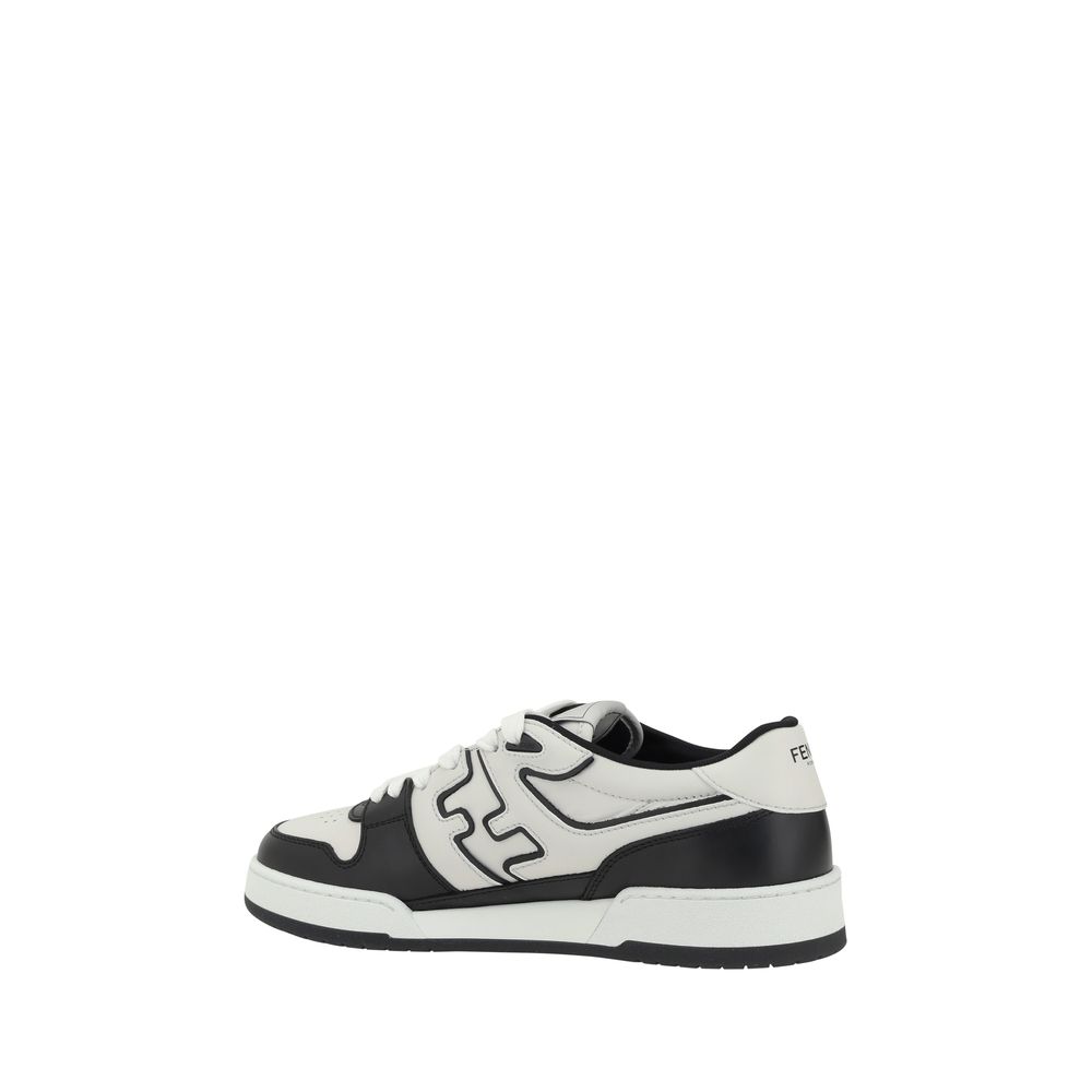 Fendi White Leather Match Sneakers: Elevate Your Urban Sophistication