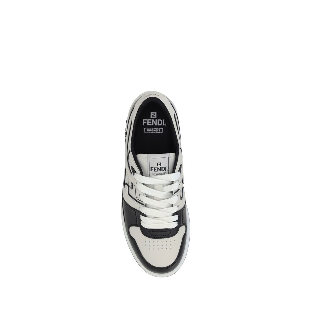 Fendi White Leather Match Sneakers: Elevate Your Urban Sophistication