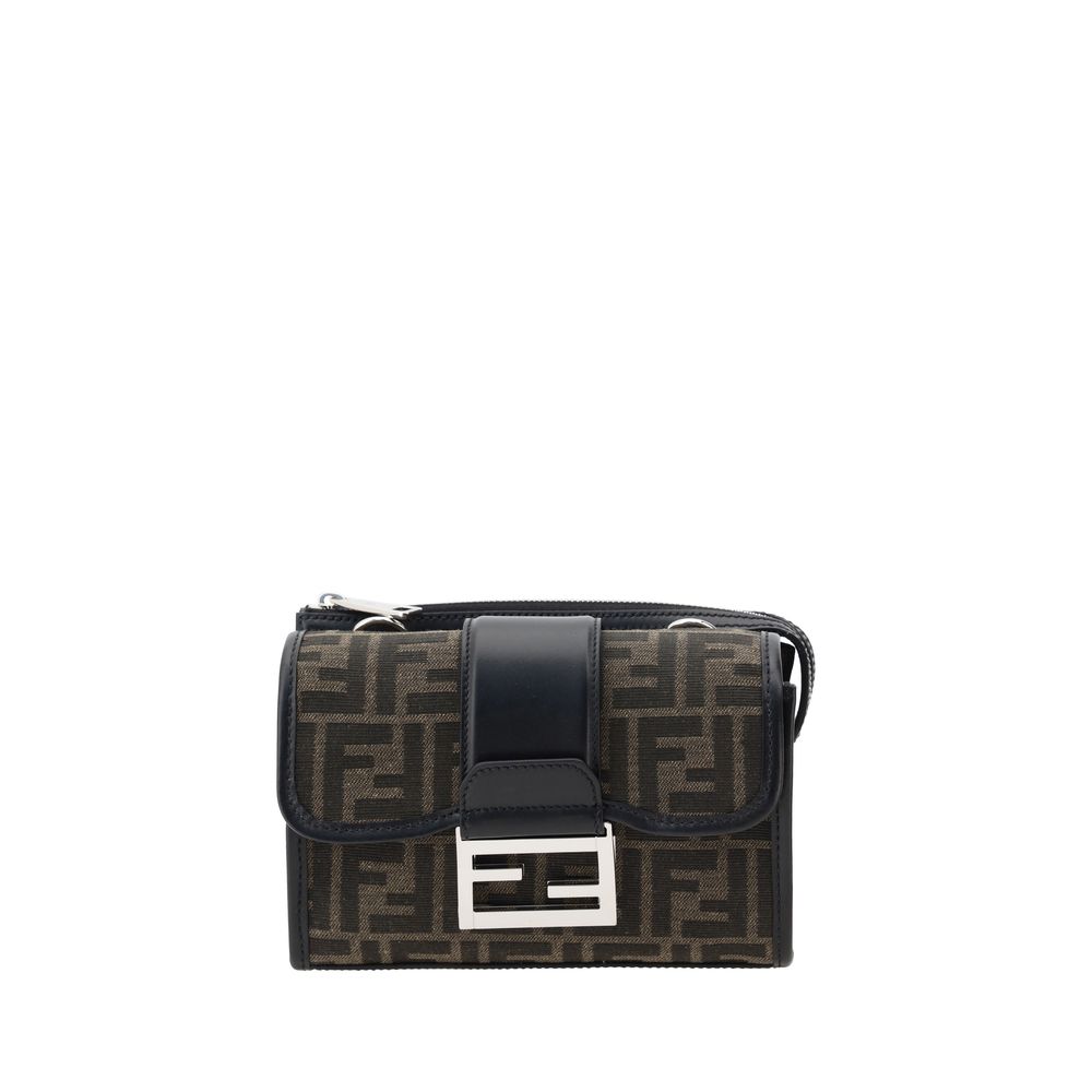 Fendi Beige Jacquard Shoulder Bag - Iconic Luxury Accessory