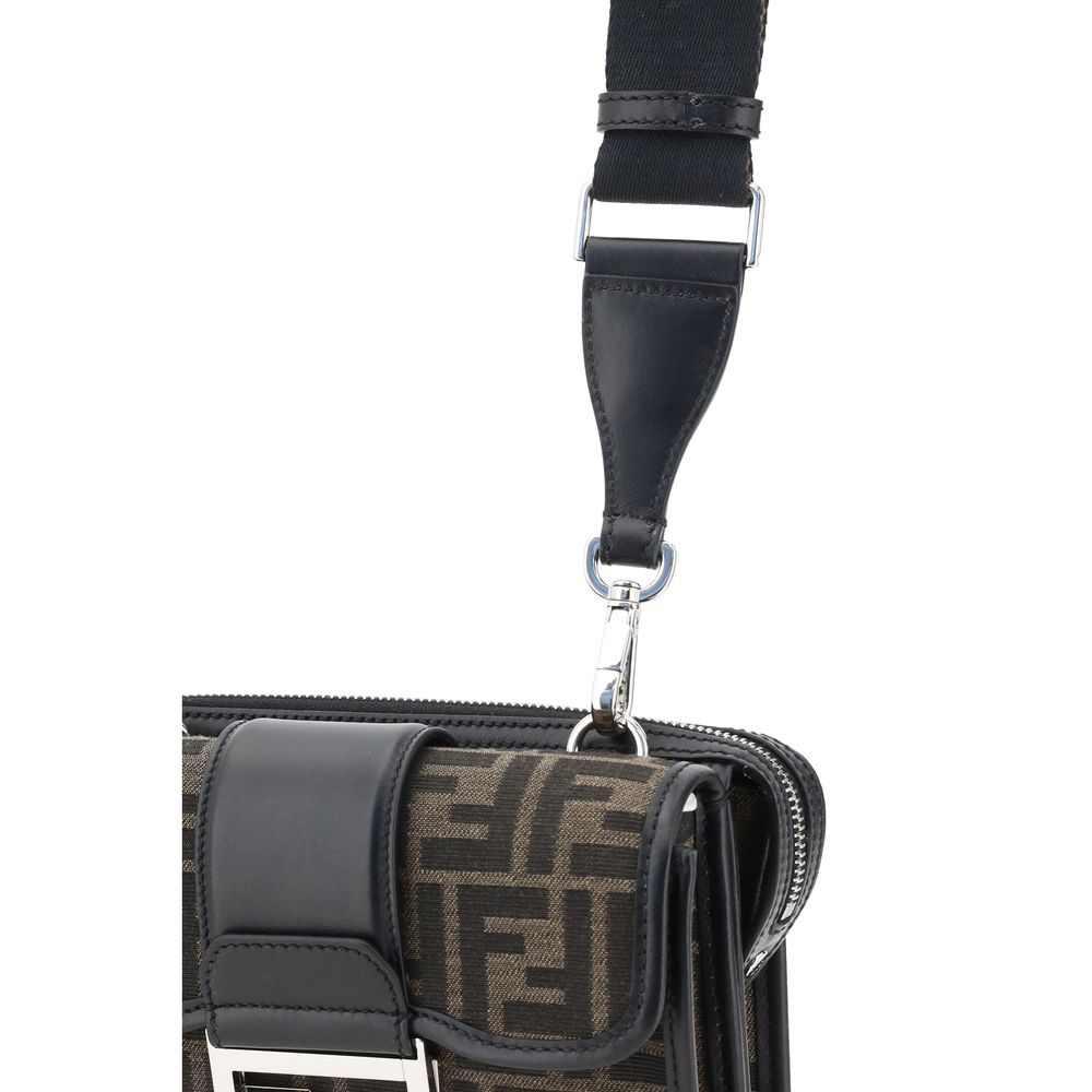 Fendi Beige Jacquard Shoulder Bag - Iconic Luxury Accessory