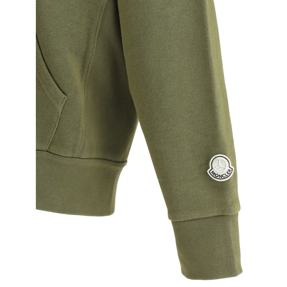 Moncler Grey Cotton Hoodie - Luxury Fashion Statement