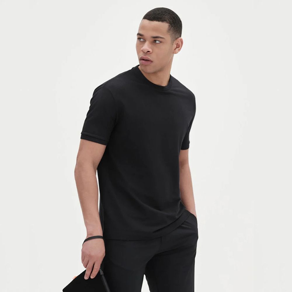Suns Black Cotton T-Shirt for Effortless Luxury Style