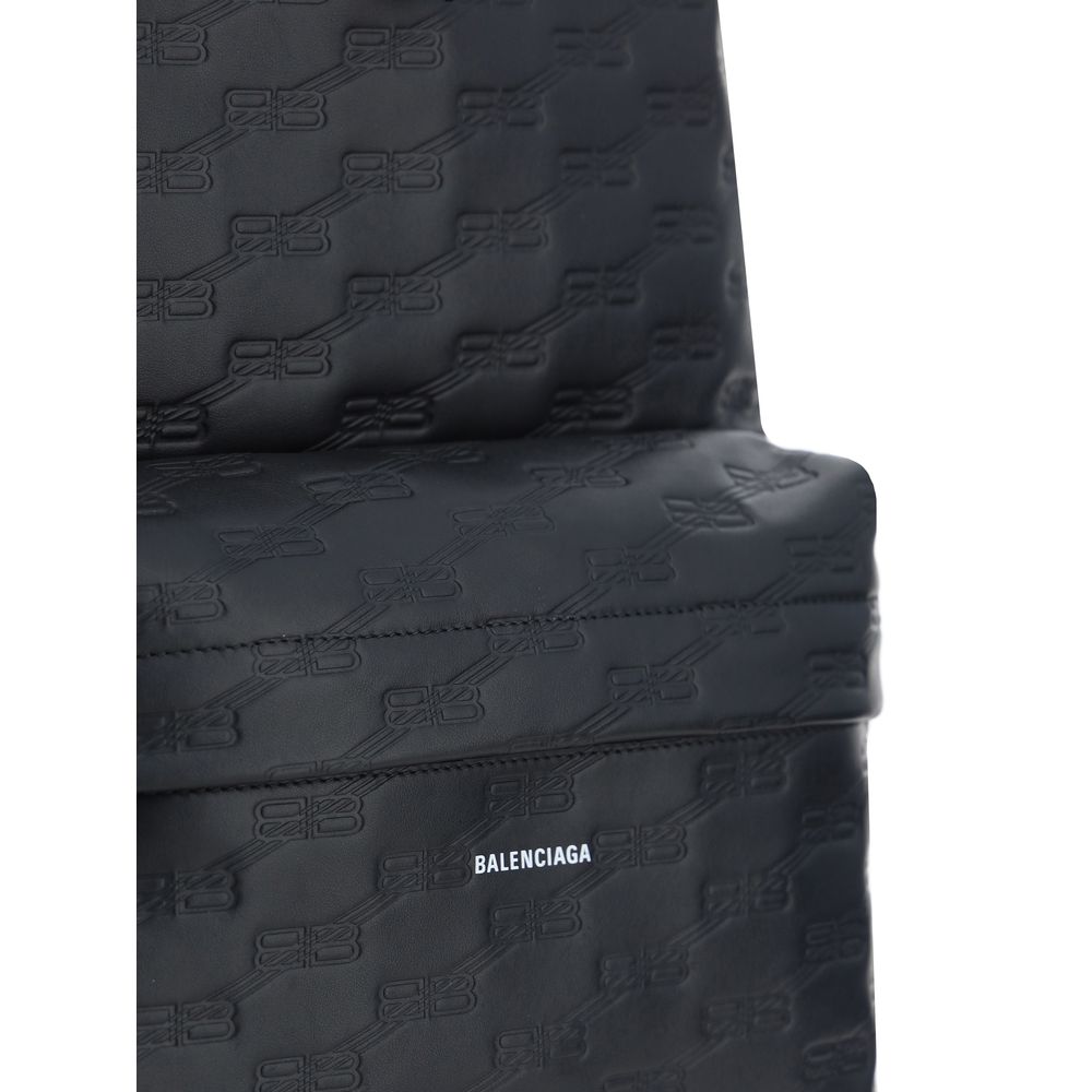 Balenciaga Black Exquisite Calfskin Leather Backpack