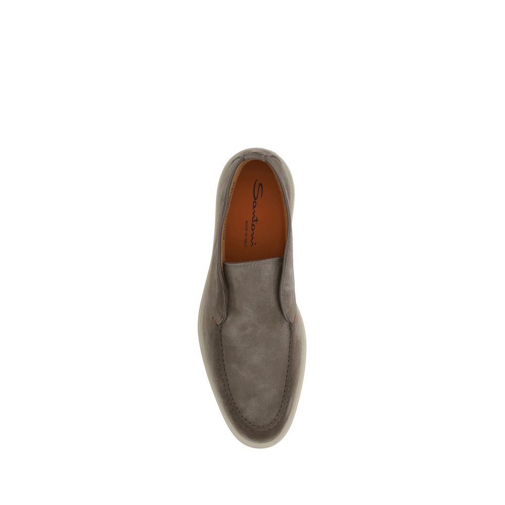 Santoni Brown Suede Desert Ankle Boots - Timeless Elegance Redefined