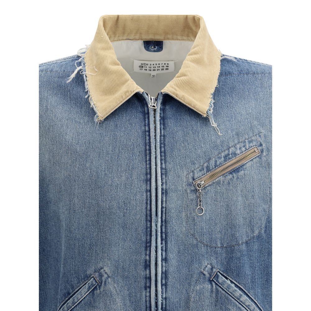 Margiela Blue Denim Jacket with Unstructured Silhouette