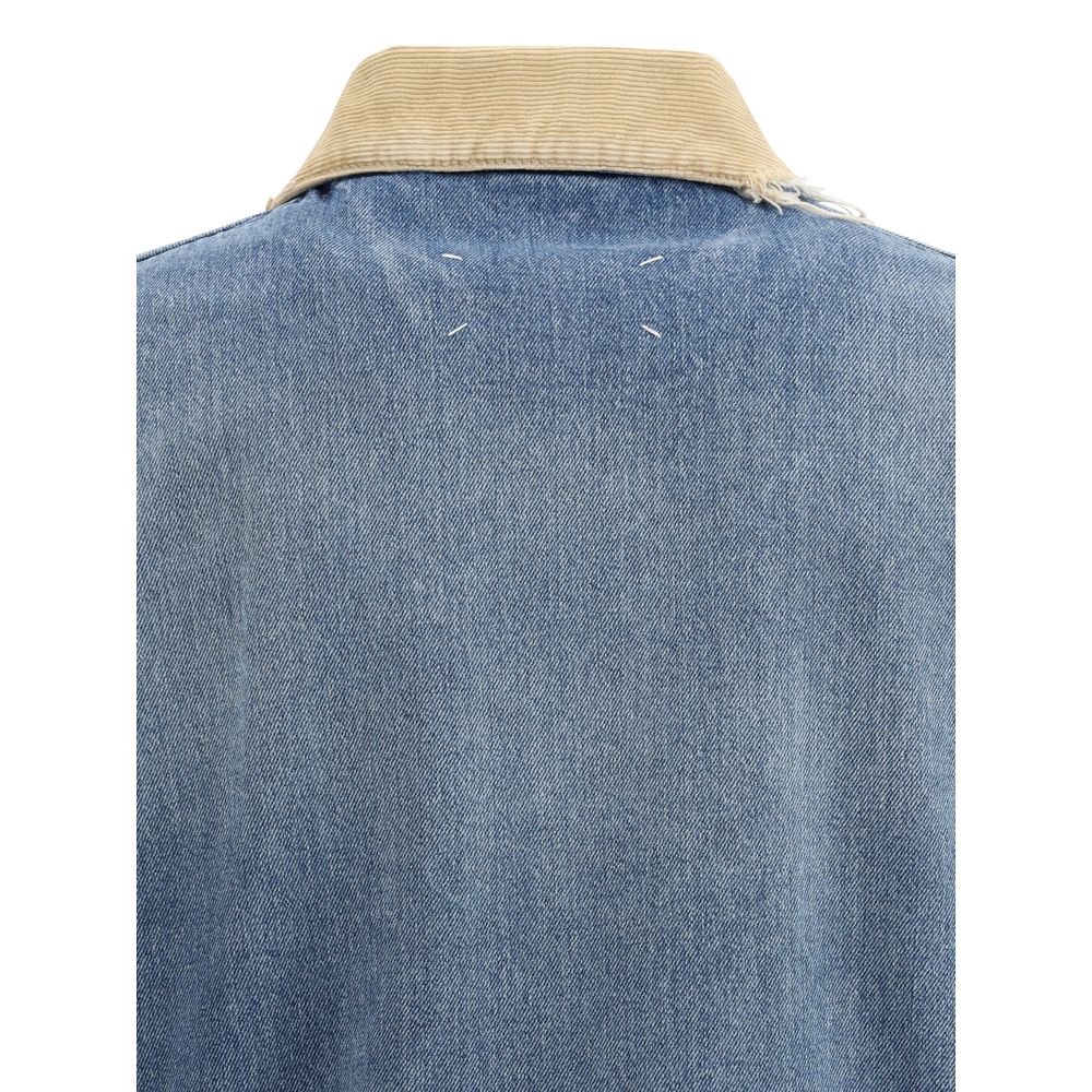 Margiela Blue Denim Jacket with Unstructured Silhouette
