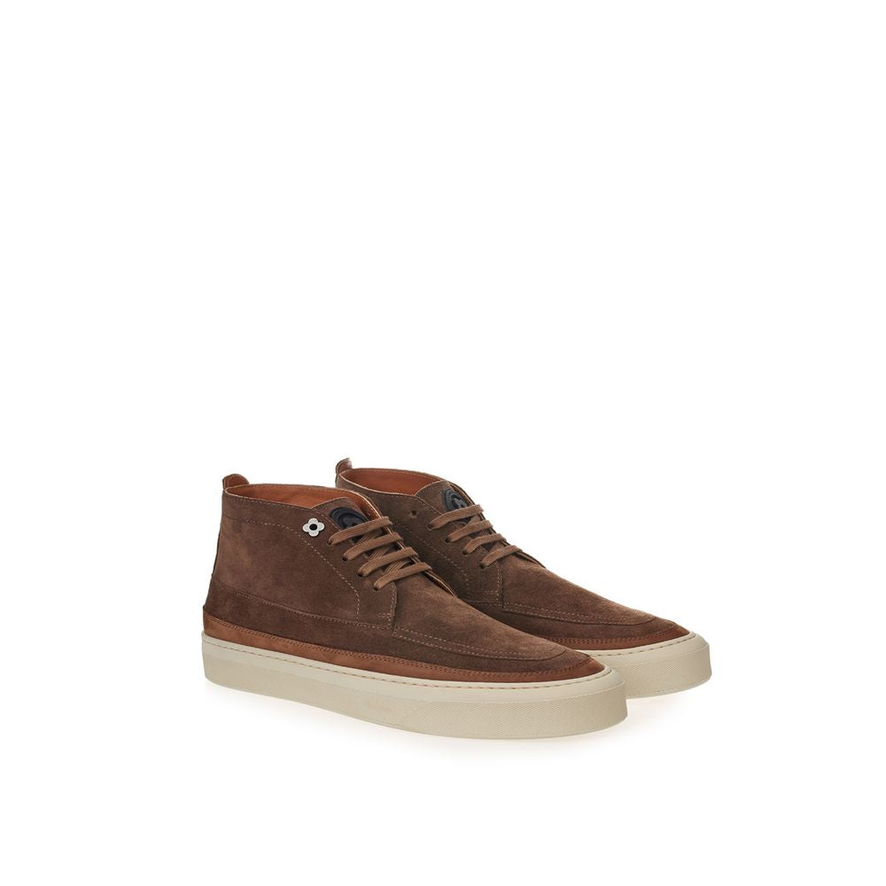 Lardini Rich Brown Suede Sneakers for Distinct Style