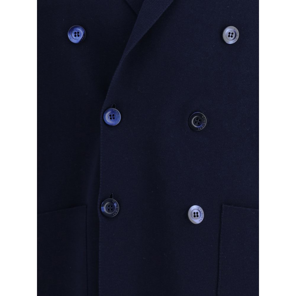Cruciani Navy Wool Knit Jacket – Timeless Elegance Redefined