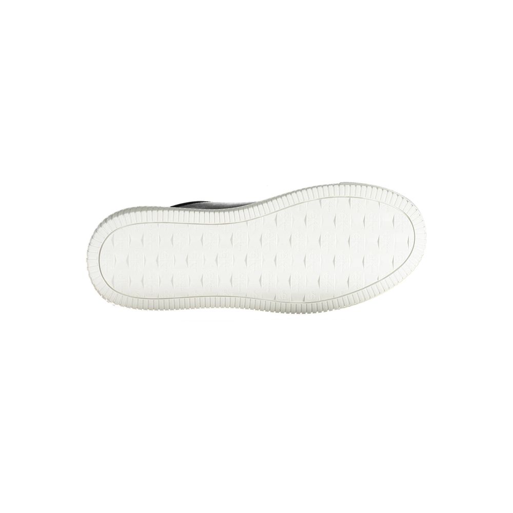 Calvin Klein Black Leather Lace-Up Sports Sneakers