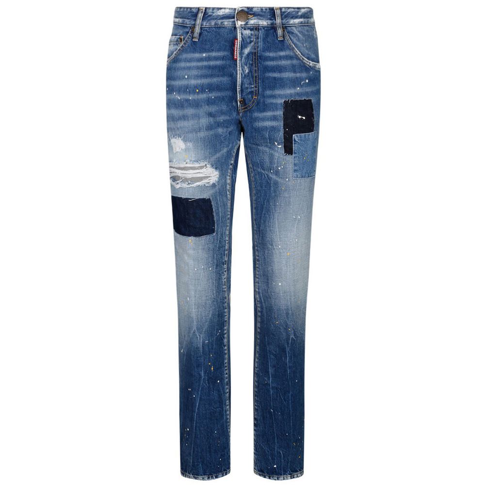Dsquared² Blue Cotton Jeans for Effortless Elegance