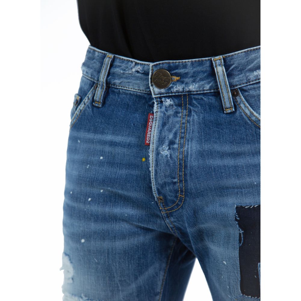 Dsquared² Blue Cotton Jeans for Effortless Elegance