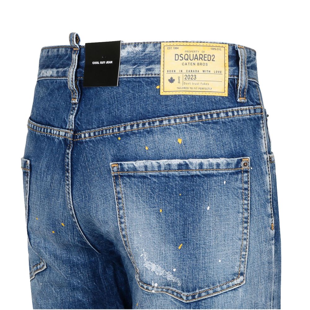 Dsquared² Blue Cotton Jeans for Effortless Elegance
