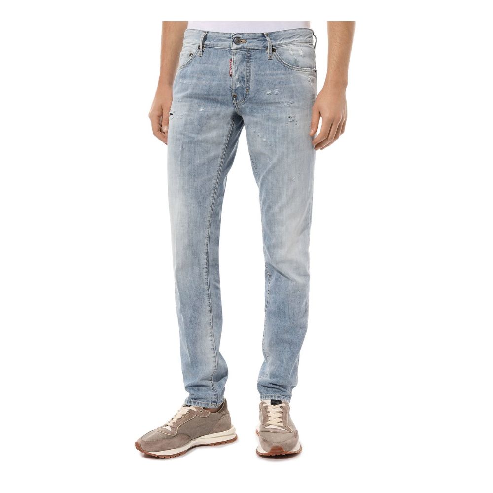 Dsquared² Light Blue Cotton Jeans for Effortless Elegance