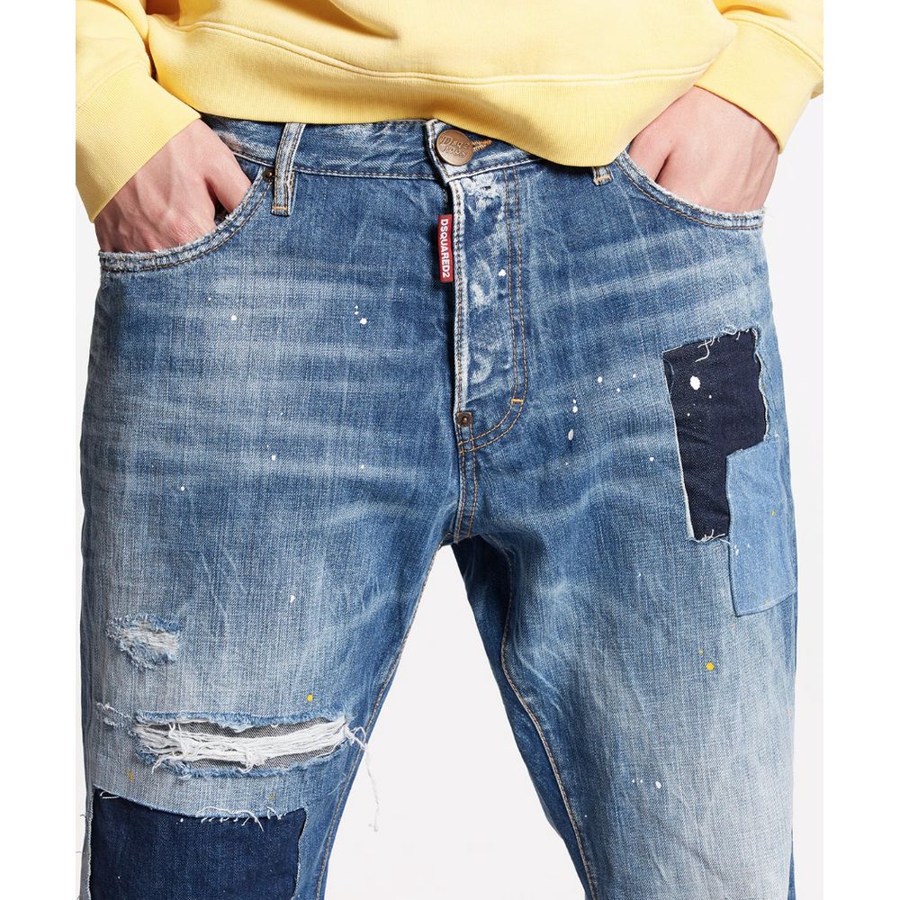 Dsquared² Blue Cotton Jeans For Effortless Elegance