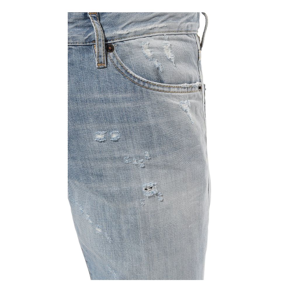 Dsquared² Light Blue Cotton Jeans for Effortless Elegance