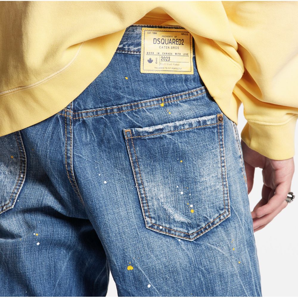 Dsquared² Blue Cotton Jeans For Effortless Elegance