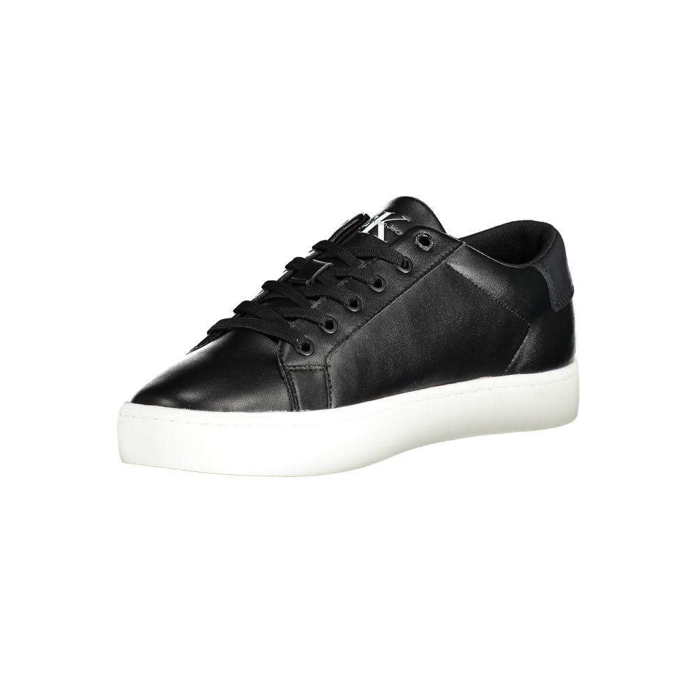 Calvin Klein Black Leather Sneaker with Iconic Branding