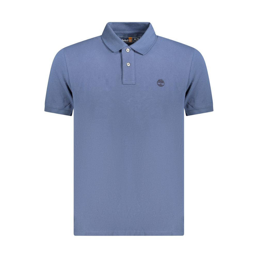 Timberland Blue Cotton Polo Shirt for Elevated Style