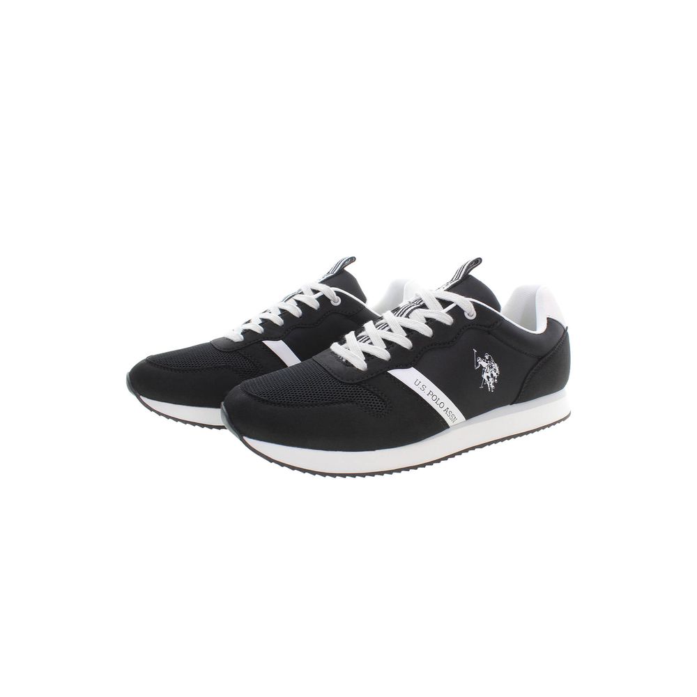 U.S. POLO ASSN. Black Leather Sneaker of Distinction and Style