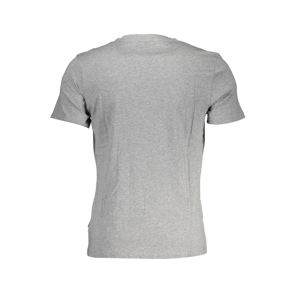 Napapijri Gray Cotton T-Shirt for Effortless Elegance