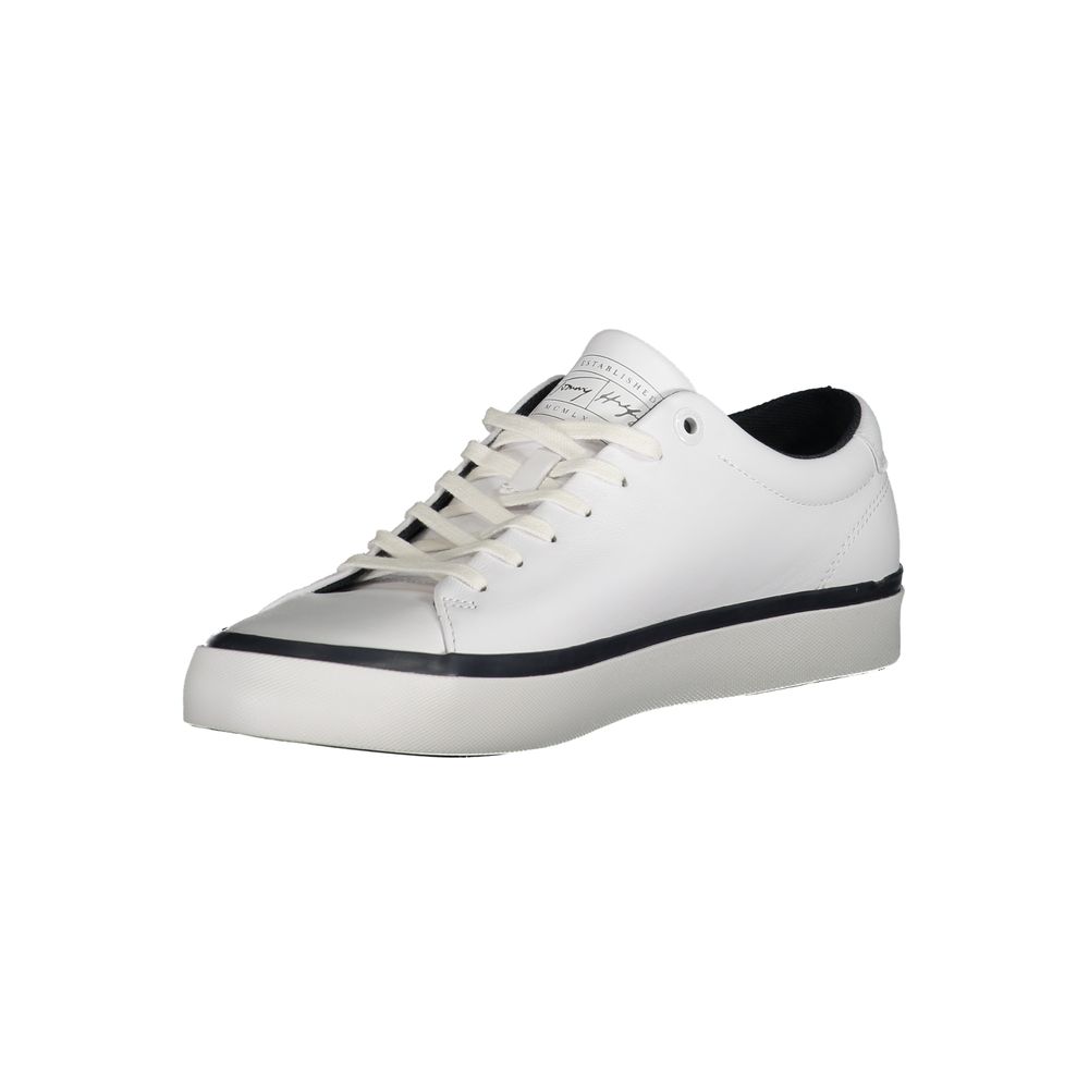Tommy Hilfiger White Leather Sneakers