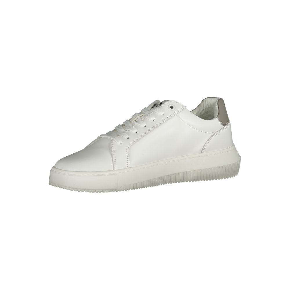 Calvin Klein White Leather Sneaker for Effortless Elegance