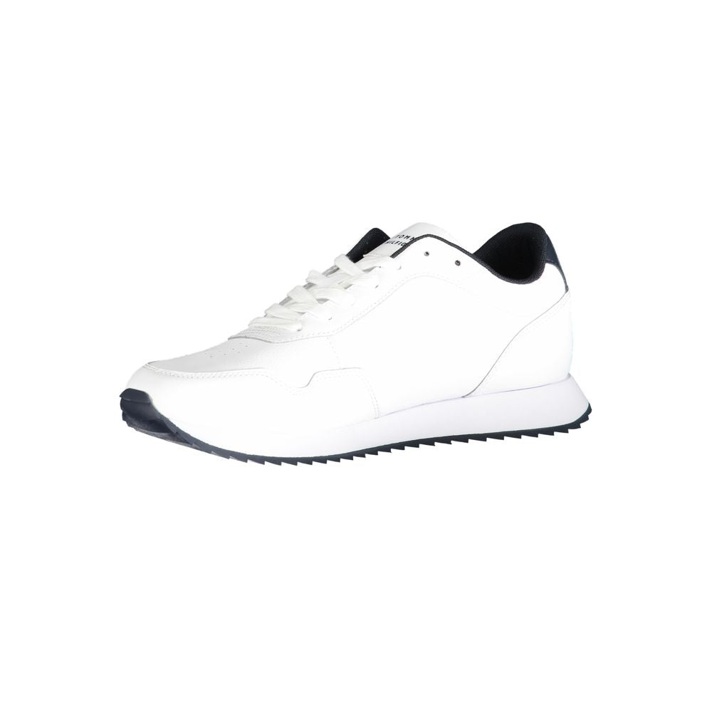 Tommy Hilfiger White Leather Sneaker for Timeless Elegance