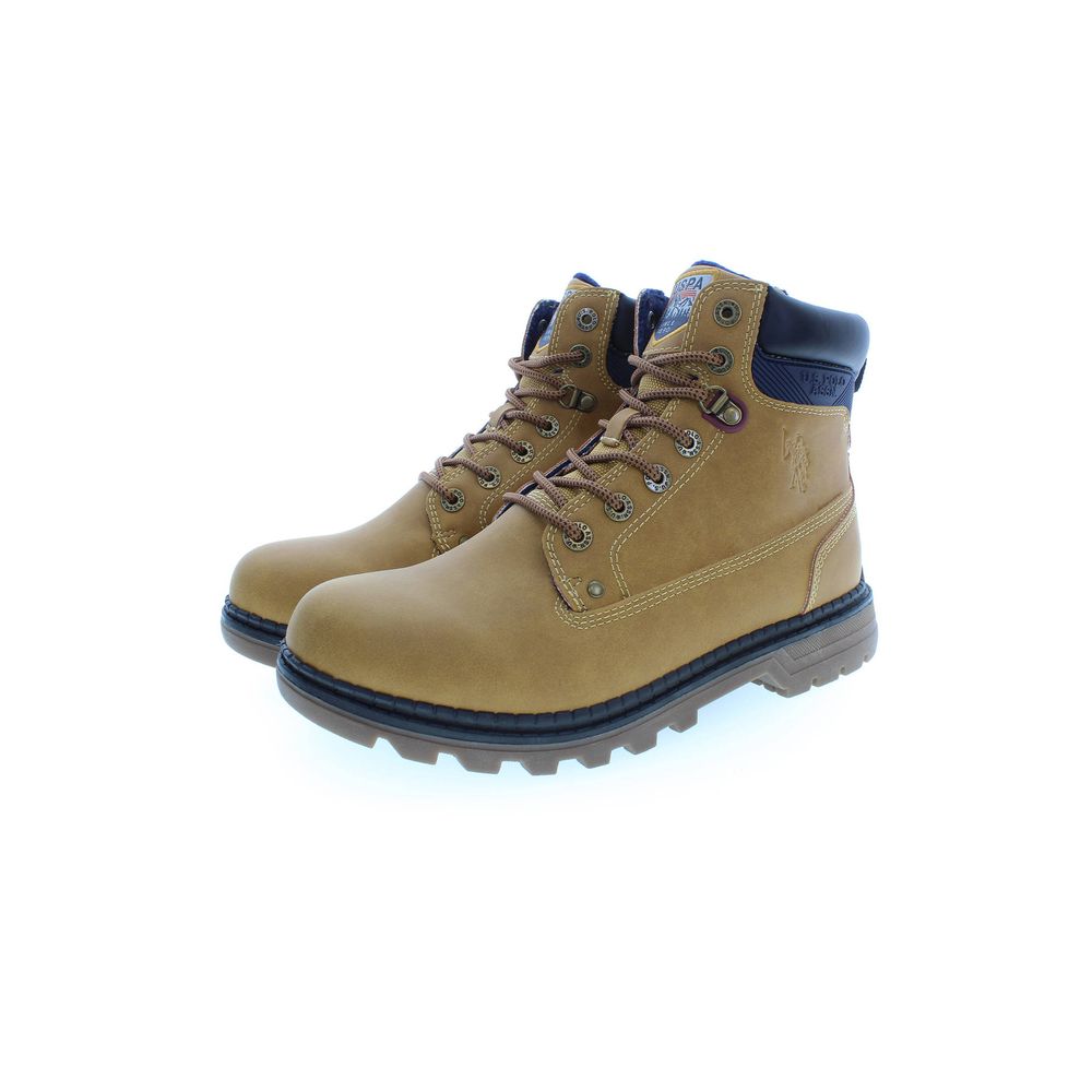 U.S. POLO ASSN. Beige Leather Boot for Timeless Style