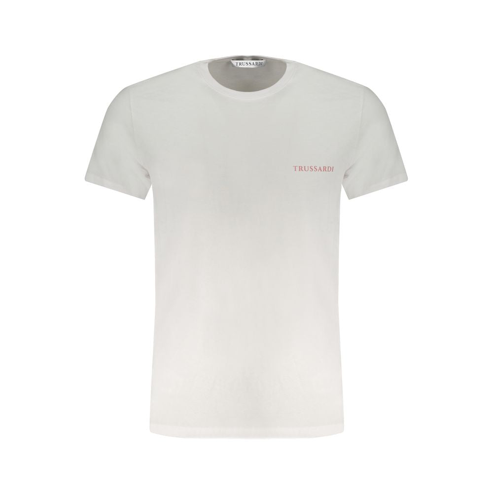 Trussardi White Cotton T-Shirt for Timeless Elegance