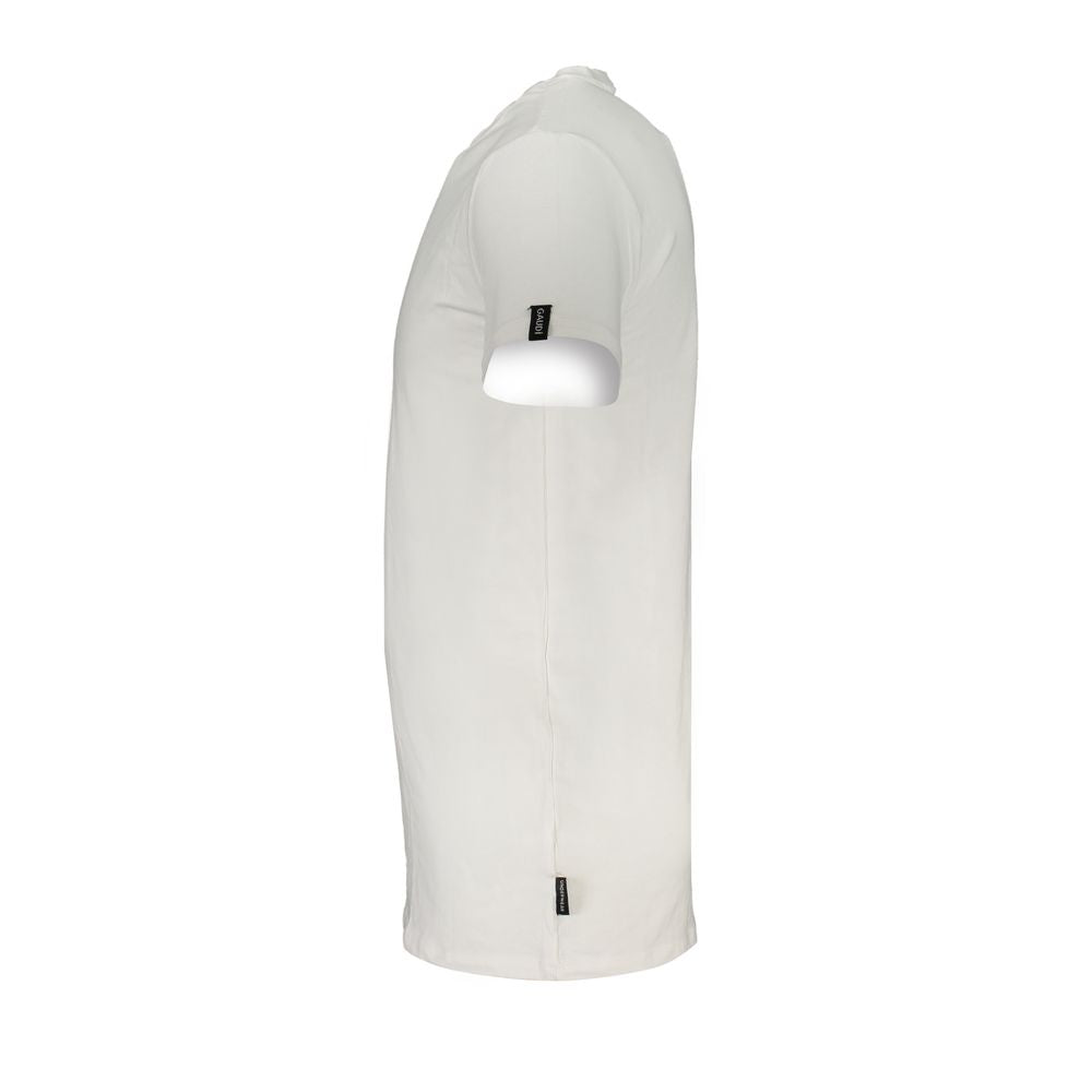 Gaudi White Cotton T-Shirt - Effortless Luxury Redefined