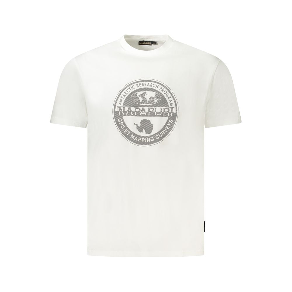 Napapijri White Organic Cotton T-Shirt for Elevated Style