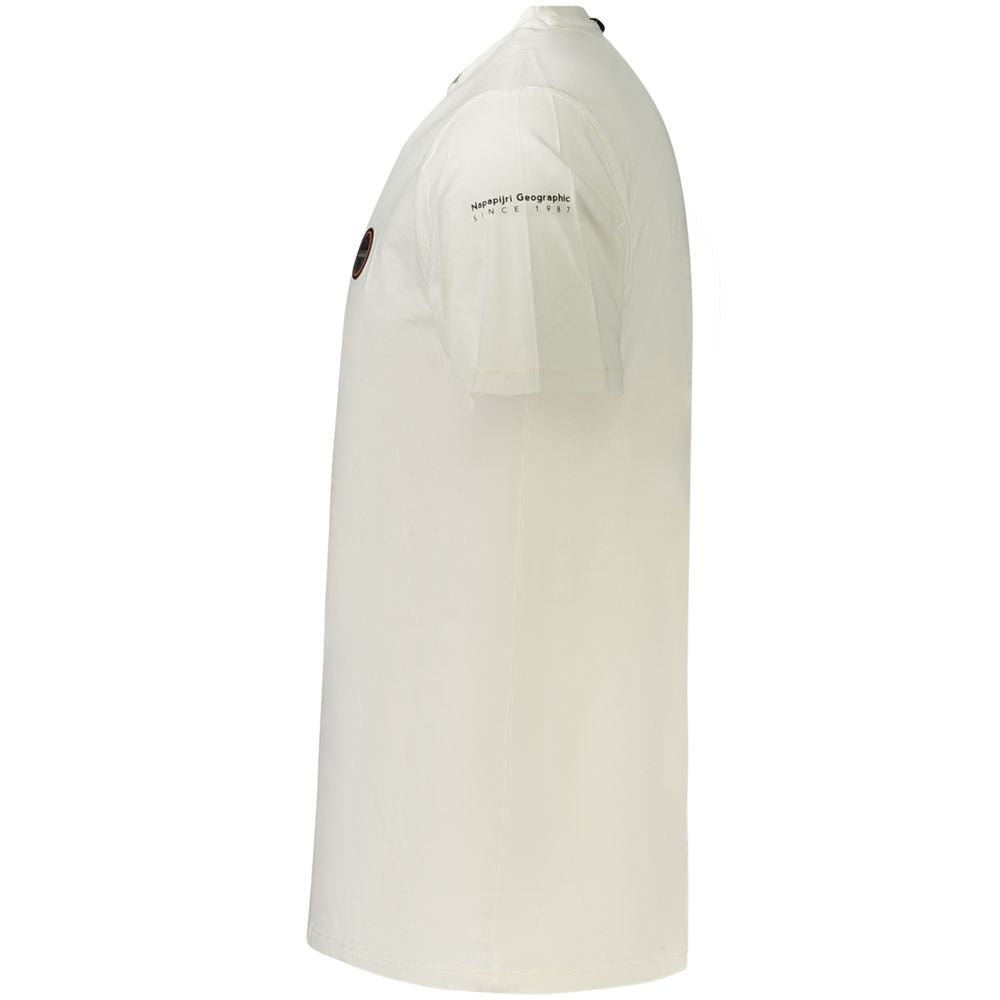 Napapijri White Cotton T-Shirt for Elevated Style