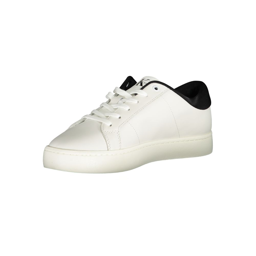 Calvin Klein White Leather Sneaker with Iconic Branding